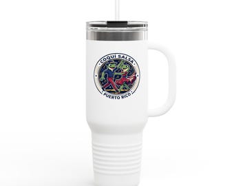 Coqui Salsa Puerto Rico Logo Travel Mug | 40oz Insulated Tumbler
