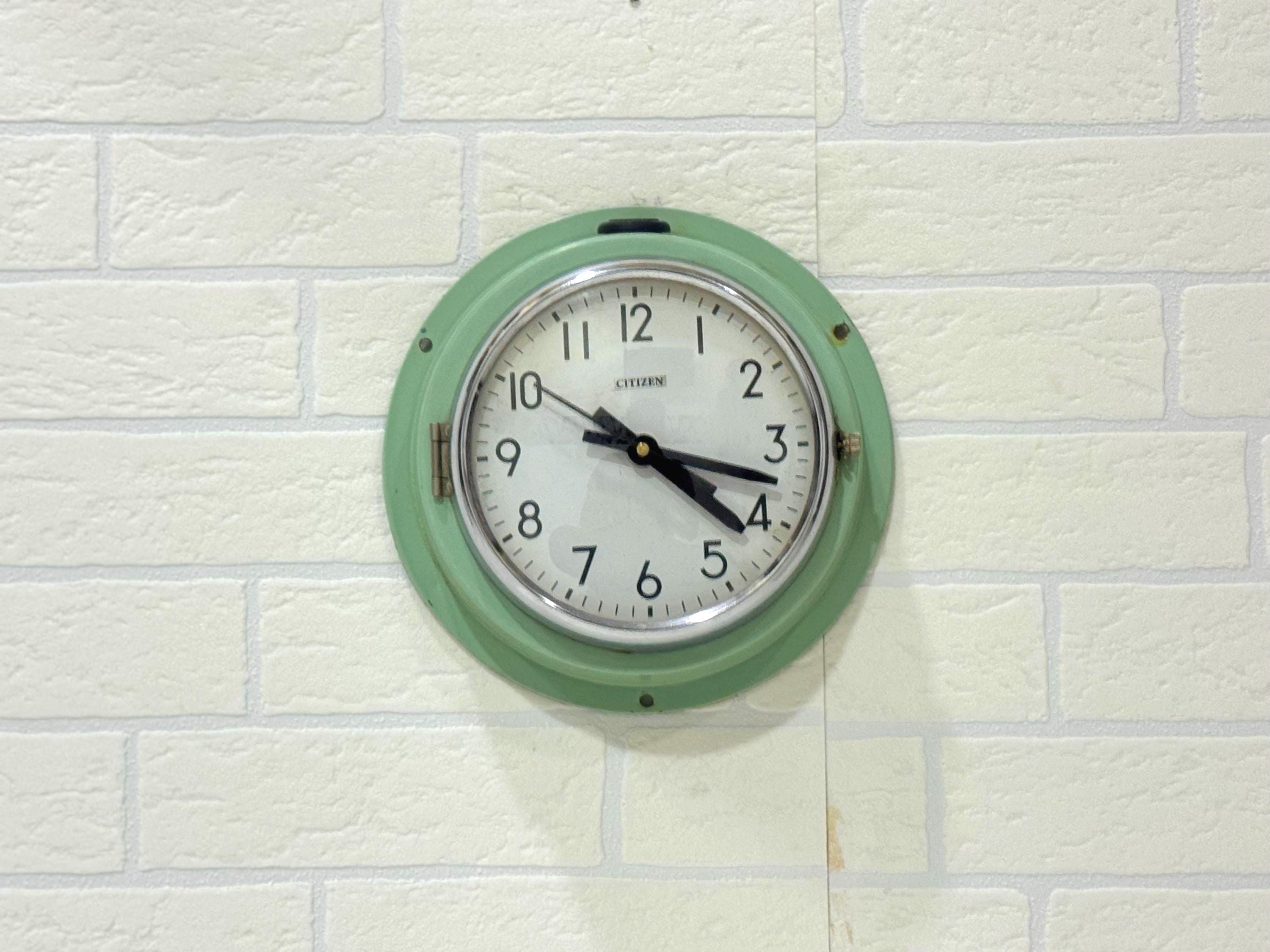 Mint Green Vintage Table Clock Citizen | Retro Desk Clock