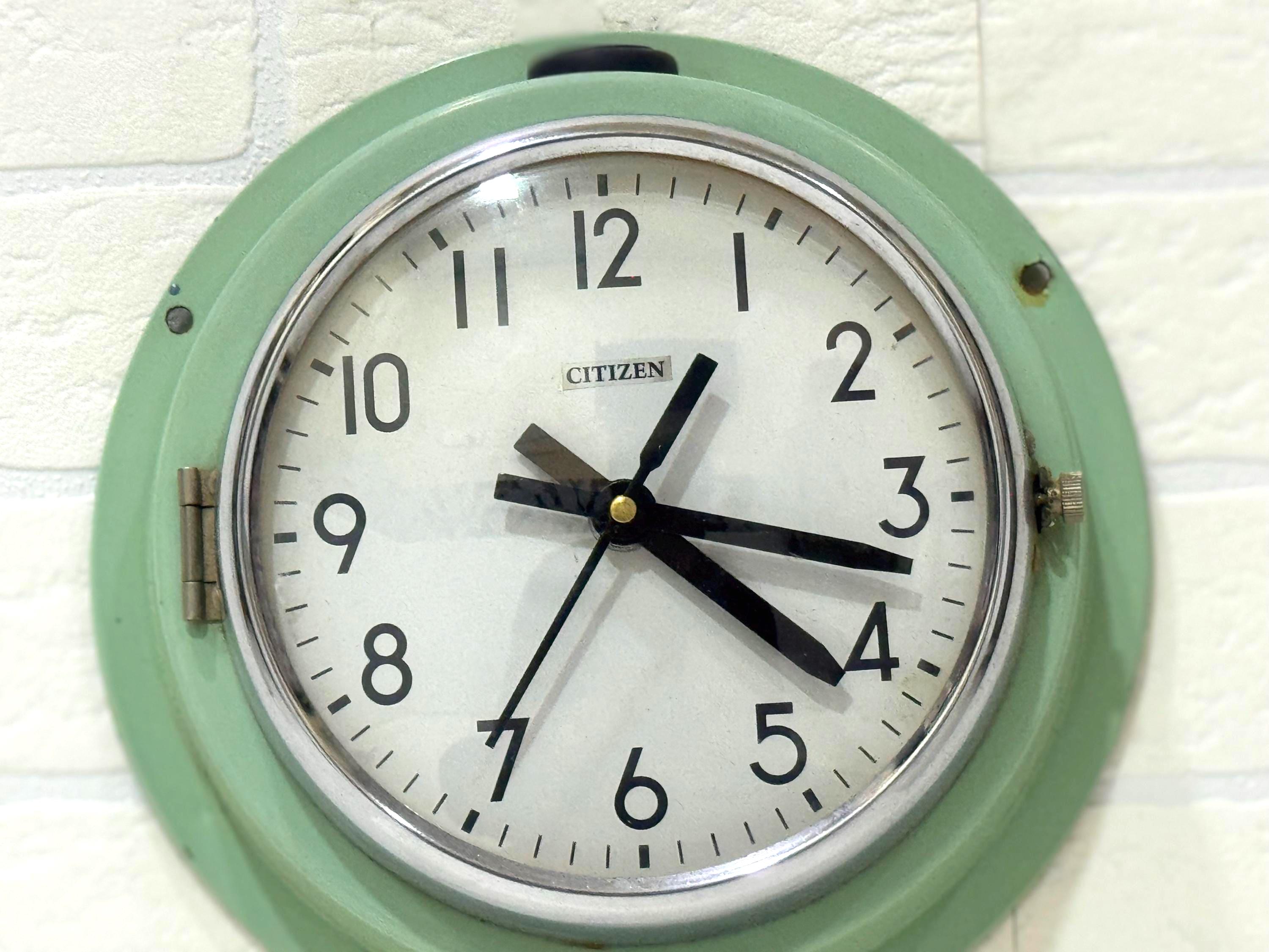Mint Green Vintage Table Clock Citizen | Retro Desk Clock