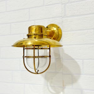 Antique Nautical Wall Sconce – Bulkhead Light – Industrial Coastal Lamp for Beach House & Farmhouse Interiors
