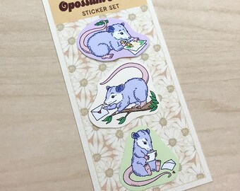 Opossum Mail Sticker Set