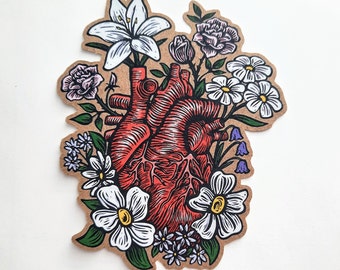 Blooming Heart Sticker