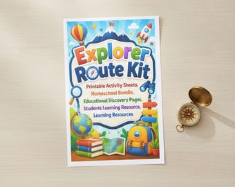 Explorer Route Kit Printable Activity Sheets, Homeschool Bundle, Educational Discovery Pages, Student Learning Resource