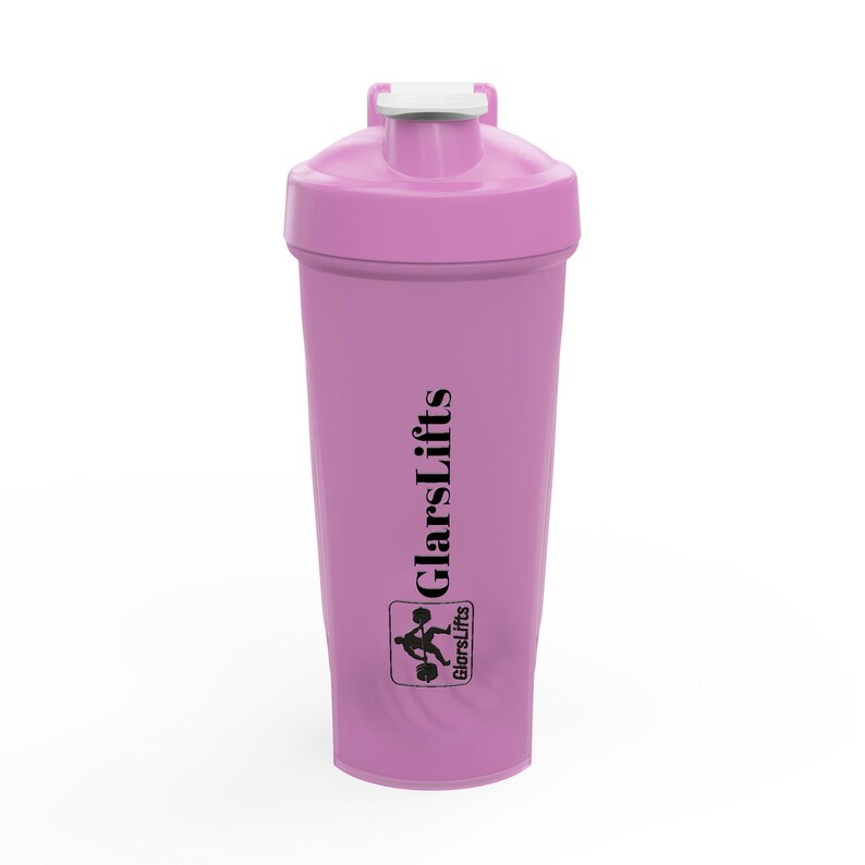 GlarsLifts 24 oz Shaker Bottle: Shatterproof Plastic, Stainless Steel Ball, Flip-Top Lid image 5