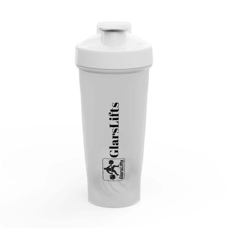 GlarsLifts 24 oz Shaker Bottle: Shatterproof Plastic, Stainless Steel Ball, Flip-Top Lid image 1