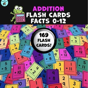 Zusatz-Spiel-Übungs-Karteikarte Mathe-Schule 0-12 Fact Fluency Center Aufgabenbox Einfach Zusatz Low Prep Fun Mathe-Aktivität Printable