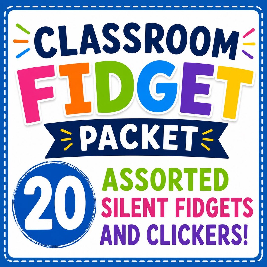 Classroom Fidget Packet – 20 Assorted Silent Fidgets & Clickers - Etsy