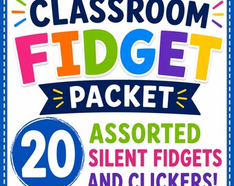 Paquet de fidget pour la classe - 20 agitateurs et cliquetis silencieux assortis