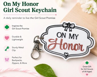 Girl Scouts On My Honor Key Chain