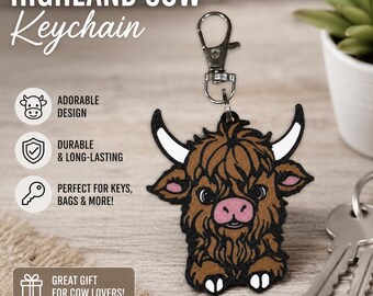 Highland Cow Key Chain