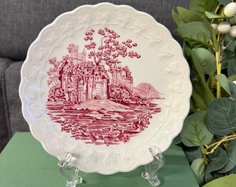 Vintage Taylor, Smith & Taylor Red Transferware Bread/Butter Plate