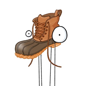 Bean Boots in Boots Kunstdruck - 30x43 cm