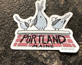 Seagulls Portland, Maine Sticker