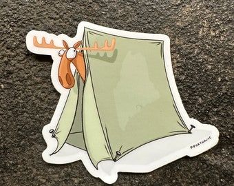 Moose Tent Sticker