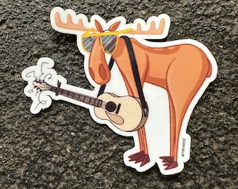 Moose Rock Star Sticker