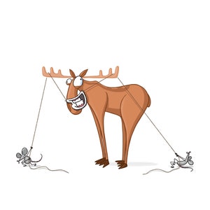 Moose Smile -  Art Print