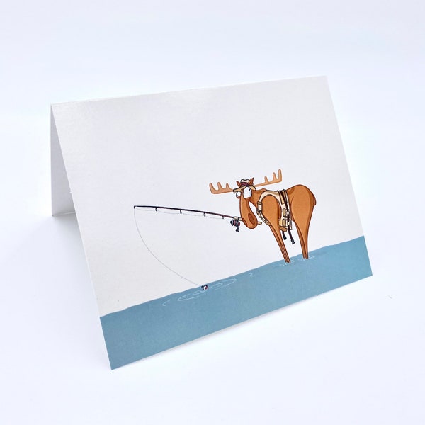 Fishing Moose Cards