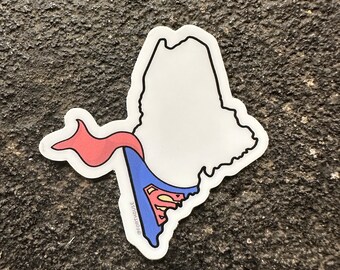 Super Maine Sticker