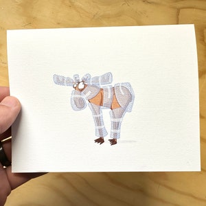 Moose Bubble Wrap (Carte unique ou paquet de 8)