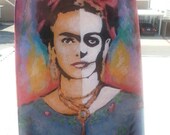 HAND PAINTED Frida Kahlo Day of the Dead Broken Skateboard Art