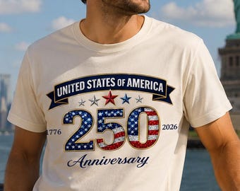 America 250th Anniversary Shirt, 1776 2026 Patriotic Graphic Tee, USA Semiquincentennial Celebration Apparel, Commemorative Independence Day