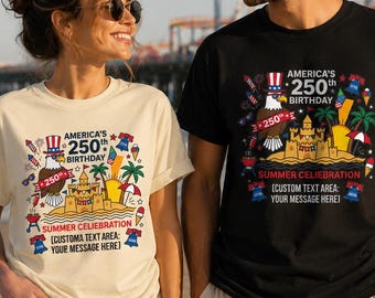 America 250th Birthday Shirt Custom, Patriotic Eagle Graphic Tee, 1776 2026 Summer Celebration Gift, USA Anniversary Party Apparel