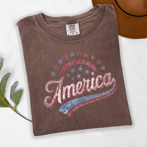 America Graphic Tee, Distressed Retro Patriotic Shirt, USA 1776 Stars and Stripes Apparel, 4th of July Independence Day image 12