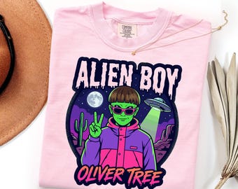Oliver Tree Alien Boy Graphic Tee, Retro Y2K Music Merch Gift, Funny Alternative Pop Fan Shirt