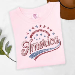 America Graphic Tee, Distressed Retro Patriotic Shirt, USA 1776 Stars and Stripes Apparel, 4th of July Independence Day image 15