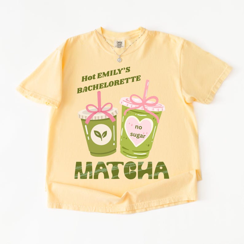 Hot Matcha Bachelorette Shirt, Custom Matcha Bride Party Tee ...