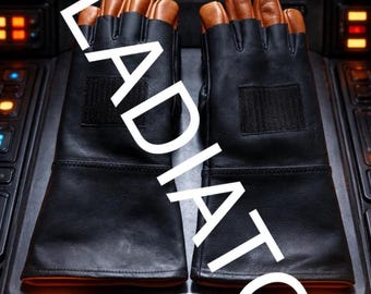 Mandalorian Mando 501st Legion Leather Gloves | Star Wars Replica Gauntlets