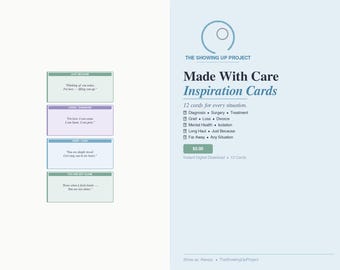 Words When You Don't Know What to Say | 12 Printable Showing Up Cards | Grief Cancer Support