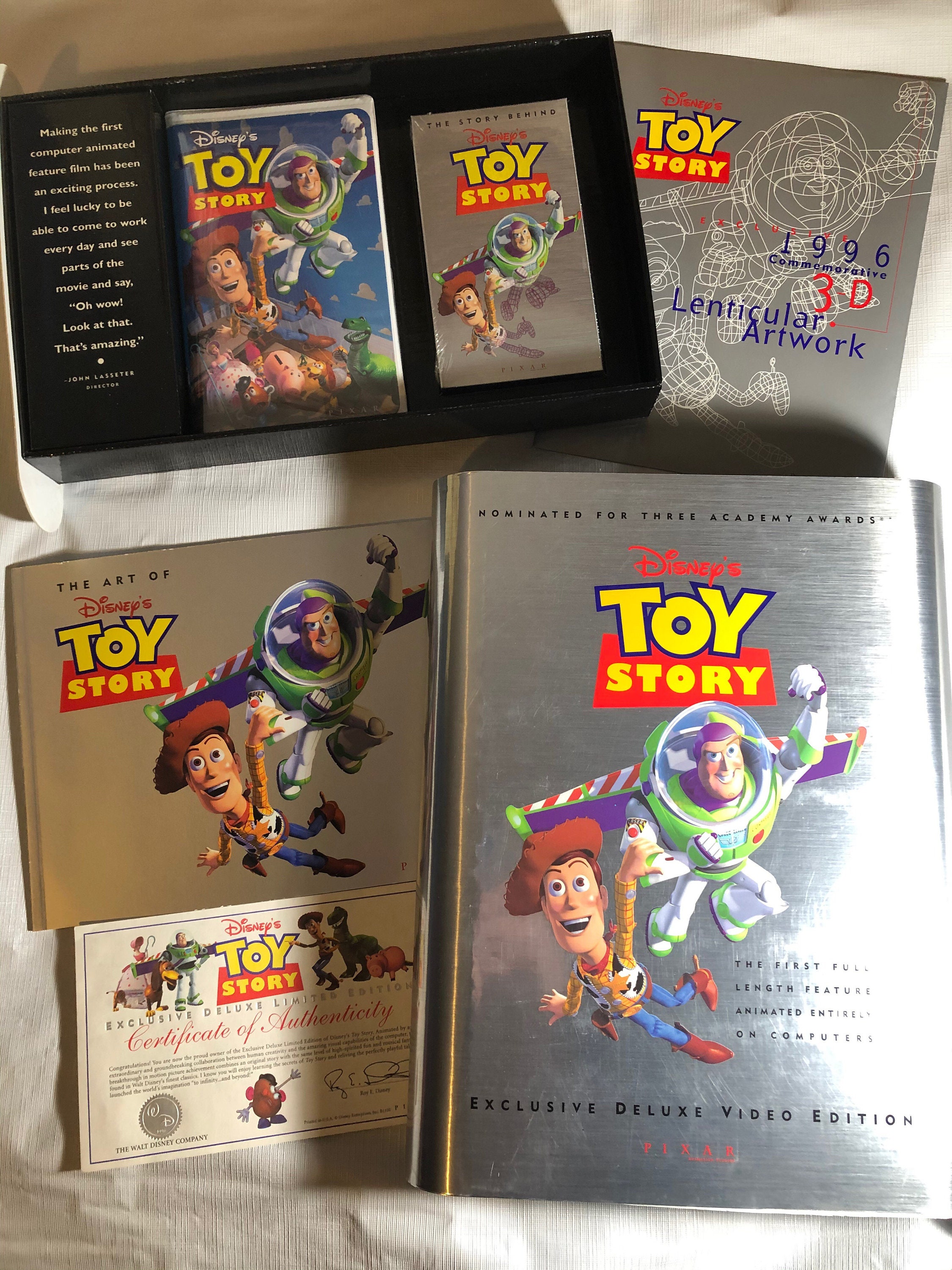 1995 Pixar Toy Story Deluxe Video Edition Box Set SEALED VHS Etsy