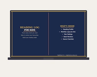 Registro de lectura imprimible para niños en PDF. Rastreador de libros para niños.