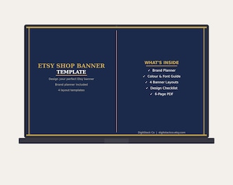 Plantilla de banner para tienda Etsy (PDF imprimible) Guía del vendedor de Etsy