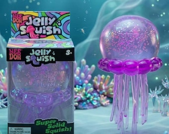 Jellyfish Squishy Toy, Colorful Sensory Squeeze, Desk Fidget Gift,Sensory Fidget Toy for Anxiety Relief