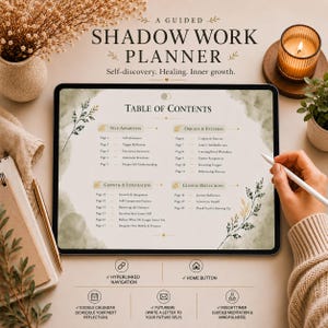 Shadow Work Journal |  The Hidden Self | Hyperlinked Digital Workbook for Self Awareness and Personal Growth