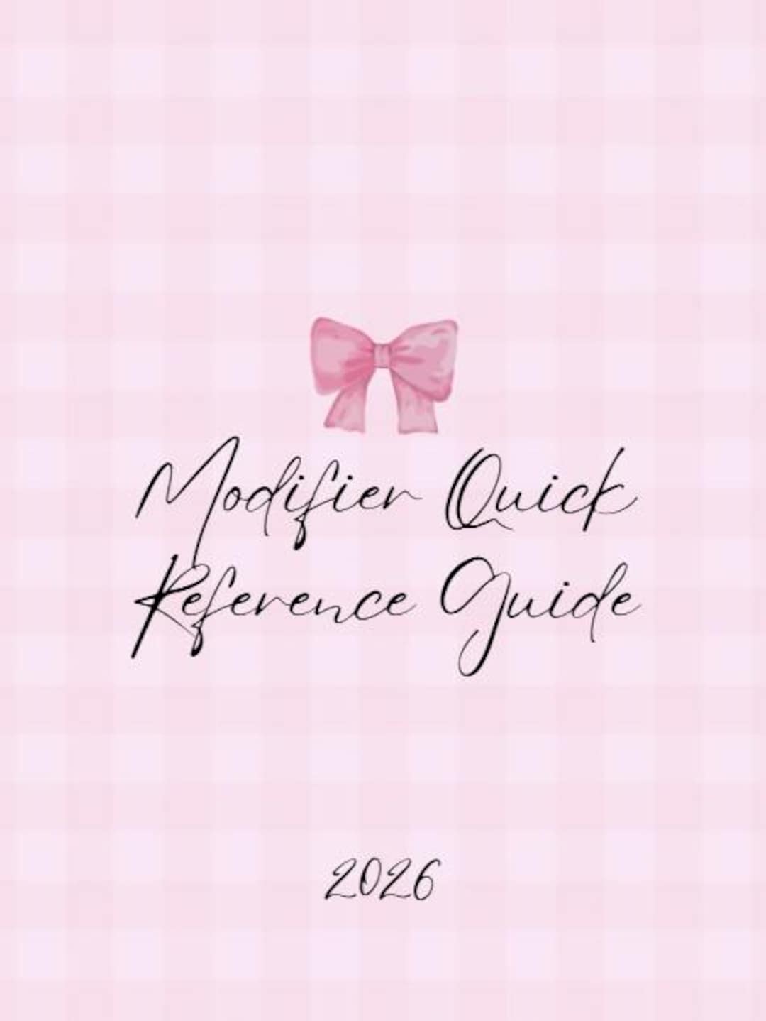 Quick Reference Modifier Guide Medical Coding Modifier Quick Reference Guide - Etsy