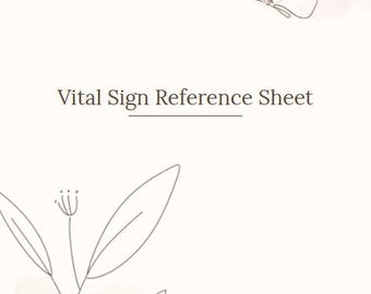 Hoja de referencia de signos vitales