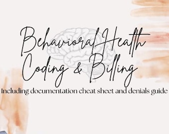 Paquete de codificación y facturación de salud conductual con documentación y guía de denegaciones
