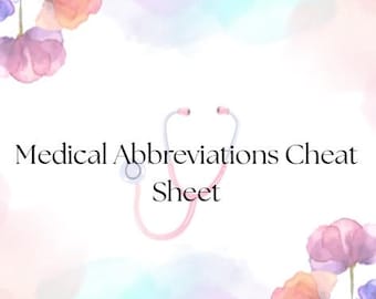 Hoja de referencia rápida de abreviaturas médicas