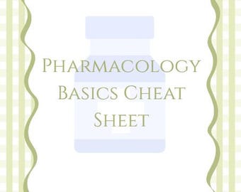 Pharmacology Basics Cheat Sheet
