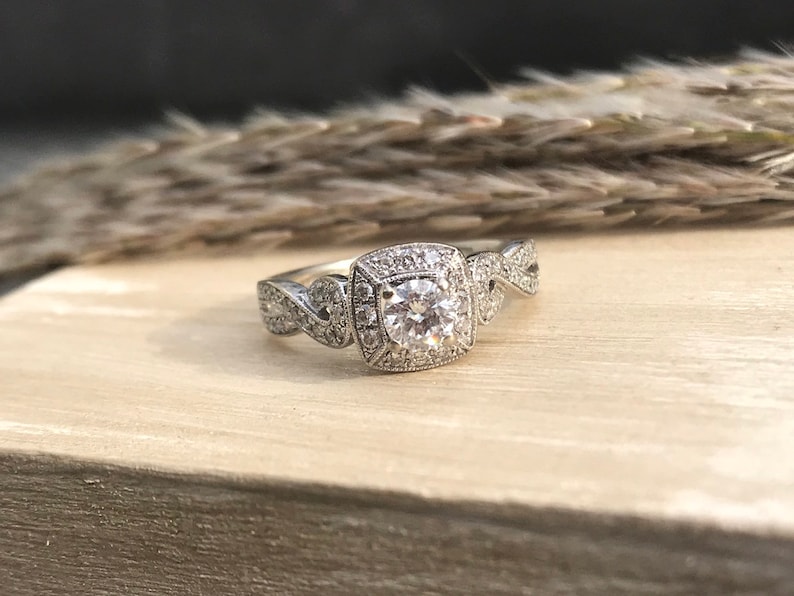 About 3/4 Carat Diamond Engagement Ring. Offering Layaway. Etsy