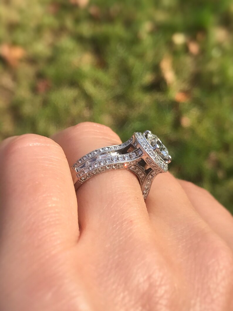 3.54 Carat Diamond Engagement Ring. Offering Layaway. Etsy