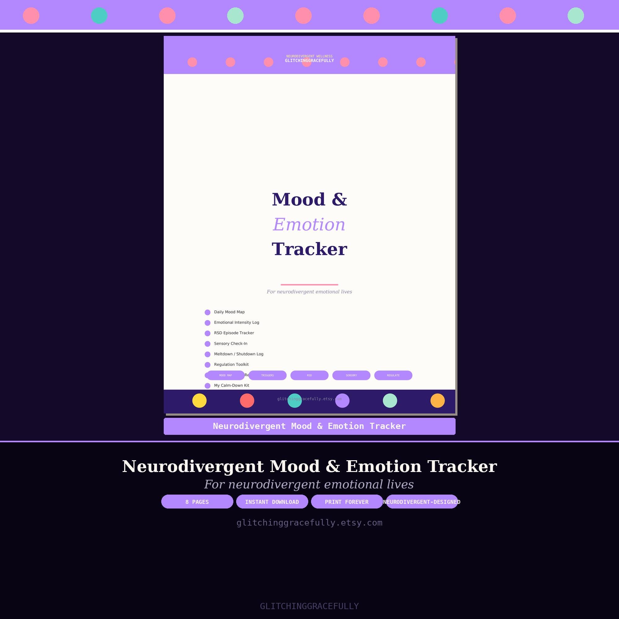 Neurodivergent Mood Tracker Printable | ADHD Emotional Dysregulation ...