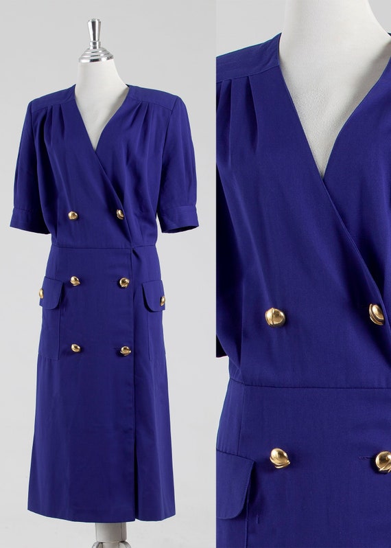 Blue Cotton Day Dress, Dress Blue Cotton, Women Bl