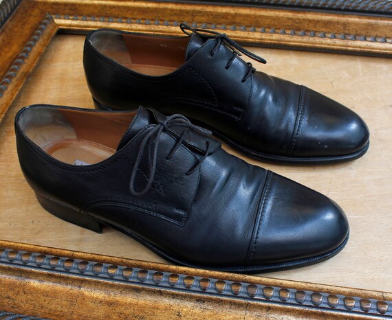 Black Leather Shoes for Men, Derbies Shoes, Moresc