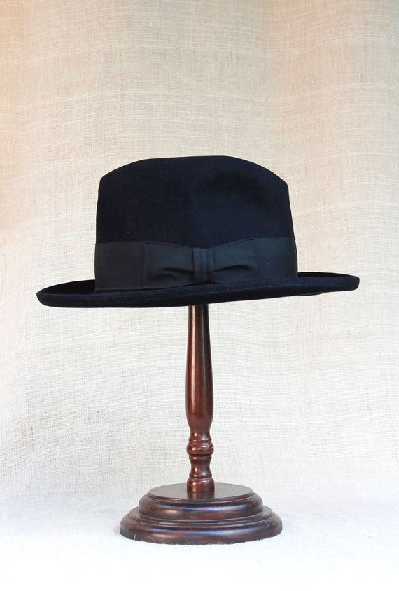 Black Hat, Mens Hat, Fedora Hat, Womens Hat, Felt