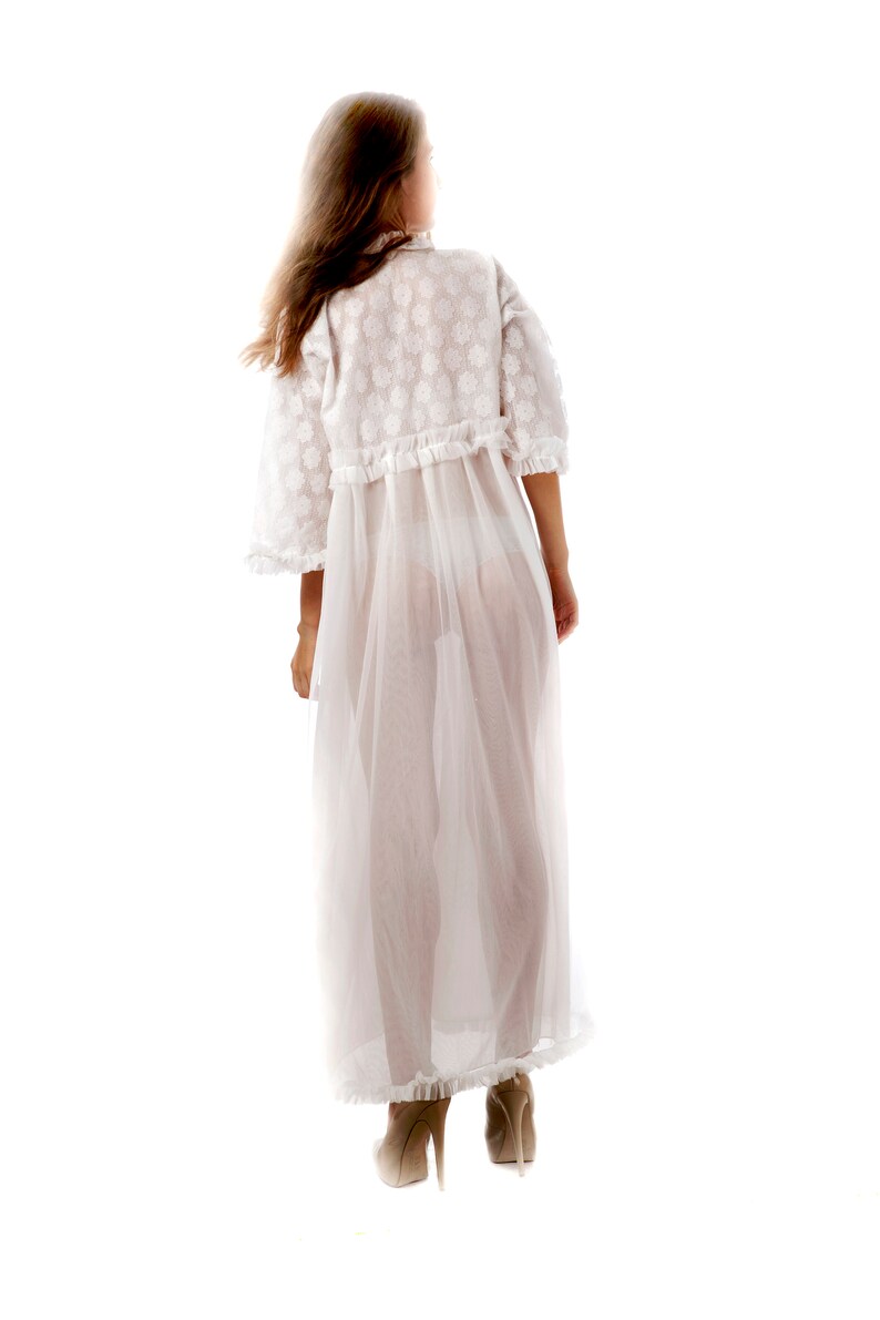 Nightdress Nightwear Nightie White Lace Vintage Bridal Nightgown Lingerie Sleepwear