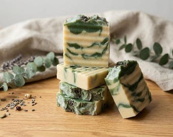Handmade Lemongrass Soap Bar: Natural Cold Process, Zesty Citrus Essential Oil
